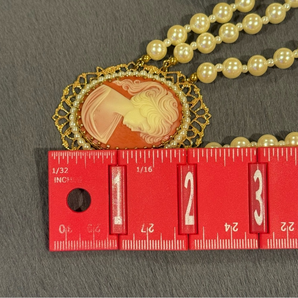 RARE Miriam Haskell Cameo Necklace - Picture 10 of 16